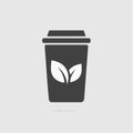 EcoFriendly Tea Cup Vector Icon Royalty Free Stock Photo