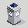 EcoFriendly Waste Sorting Container Vector Icon Royalty Free Stock Photo