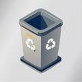 EcoFriendly Waste Sorting and Recycling Bin Vector Royalty Free Stock Photo