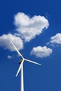 Ecofriendly wind turbine Royalty Free Stock Photo