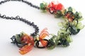 Ecojewelry necklace from recycled plastic bottles