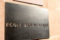Ecole des avocats - translates from French as Lawyers school Royalty Free Stock Photo