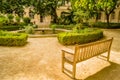 Ecole normale superieure garden and courtyard Royalty Free Stock Photo