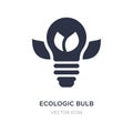 ecologic bulb icon on white background. Simple element illustration from Technology concept