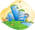 Ecologic city illustration