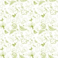 Ecologic green doodles