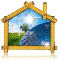 Ecologic House - Green Energy Concept Royalty Free Stock Photo