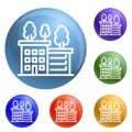 Ecologic house icons set vector Royalty Free Stock Photo