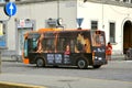 Ecologic public bus in Italy Royalty Free Stock Photo