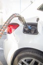 Ecological car refueling the CNG tank