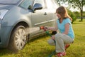 Ecological car wash Royalty Free Stock Photo