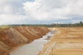 Ecological catastrophy in mud sand quarry