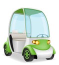 ecological city car powered by electric energy vector illustration