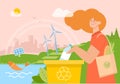 Ecological concept, clean city, clean planet