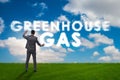 The ecological concept of greenhouse gas emissions Royalty Free Stock Photo