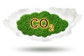 The ecological concept of greenhouse gas emissions - 3d rendering Royalty Free Stock Photo