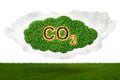 The ecological concept of greenhouse gas emissions - 3d rendering Royalty Free Stock Photo