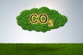 The ecological concept of greenhouse gas emissions - 3d rendering