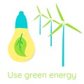 Ecological concept. Use green energy. Royalty Free Stock Photo