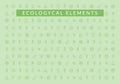 Ecological Elements. Pattern of ecology icons