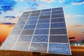 Ecological energy renewable solar panel plant Royalty Free Stock Photo