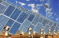 Ecological energy renewable solar panel plant Royalty Free Stock Photo