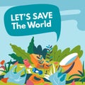 Lets save world, ecological disaster and problems Royalty Free Stock Photo