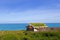 Ecological grass roof house in Mexico Royalty Free Stock Photo