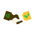 Ecological Handshakes Icon Royalty Free Stock Photo