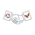 Ecological Handshakes Icon Royalty Free Stock Photo