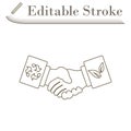 Ecological Handshakes Icon Royalty Free Stock Photo