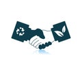 Ecological Handshakes Icon Royalty Free Stock Photo