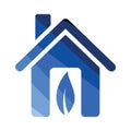 Ecological home leaf icon Royalty Free Stock Photo