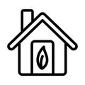 Ecological Home With Leaf Icon Royalty Free Stock Photo
