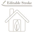 Ecological Home With Leaf Icon Royalty Free Stock Photo