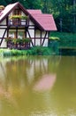 Ecological house on lake