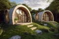 Ecological houses and green construction. AI Generated