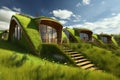 Ecological houses and green construction. AI Generated