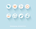 Ecological infographic with flat icons set Royalty Free Stock Photo