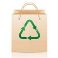 Ecological paper bag with logo Royalty Free Stock Photo