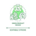 Ecological product design green concept icon