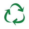 Ecological recycle logo vector.Green arrows Royalty Free Stock Photo