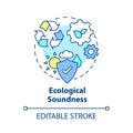 Ecological soundness concept icon