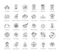 Ecological Succession Icons Pack. Vector eco symbols
