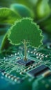 Ecological Technology in Harmony with Nature A Symbol of Sustainable Growth and Innovation Future Royalty Free Stock Photo