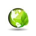 Ecological theme background with globe