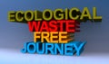 Ecological waste free journey on blue