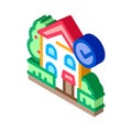 Ecologically clean territory isometric icon vector illustration