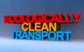 ecologically clean transport on blue Royalty Free Stock Photo