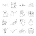 Ecology, animals, finance and other web icon in outline style.cooking, interesting,building icons in set collection.